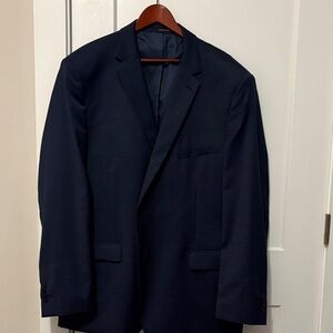Kenneth Cole Men's Navy Blue Single-Breasted Suit Jacket